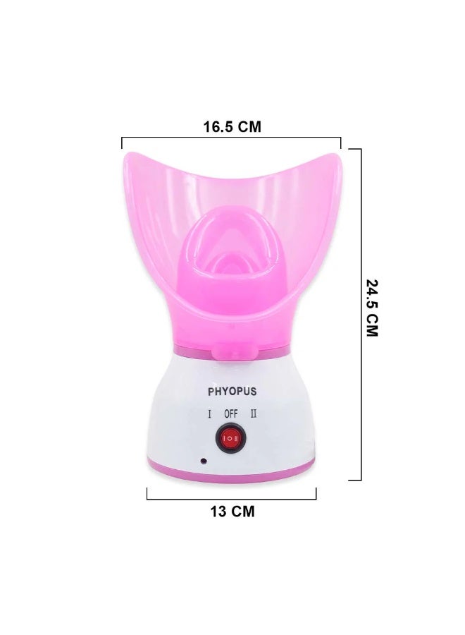 DubaiGallery PHYOPUS PH-718 Hot Mist Facial Steamer For Women Skin Care, Opens Pores And Removes Impurities, Lightweight Compact Beauty Device For Home Use, 2 Pin - Image 4